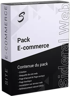 Pack site vitrine, format package